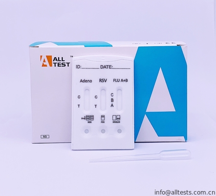 Good price Adenovirus / RSV / Influenza A + B Combo'nun Kalitatif Tespiti İçin Hızlı Enfeksiyon Hastalıkları Testi çevrimiçi