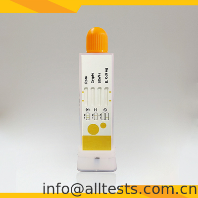 Good price Rotavirus Cryptosporidia Coronavirus E. Coli Antijen Kombo Hızlı Test Dışkı Örneği çevrimiçi