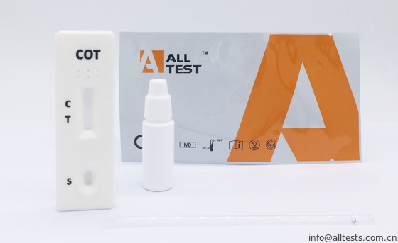 Good price COT Hızlı Test Kaset Uyuşturucu Bağımlılığı Test Kiti Nikotin Metabolit FDA 510K Için Tam Kan / Serum / Plazma çevrimiçi