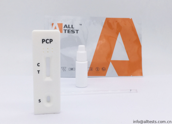 Good price Çapraz Reaktivite yok 25ng / ml PCP Uyuşturucu Bağımlılığı Test Kiti tam kan / serum / plazma Fensiklidin Tanı OEM çevrimiçi