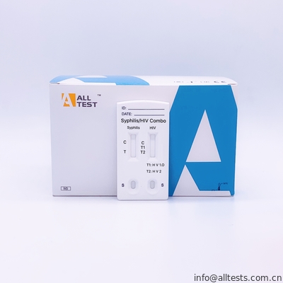 Good price Yüksek Kaliteli Frengi / HIV 1.2.O Combo Hızlı Test Kaseti Tam Kan / Serum / Plazma çevrimiçi