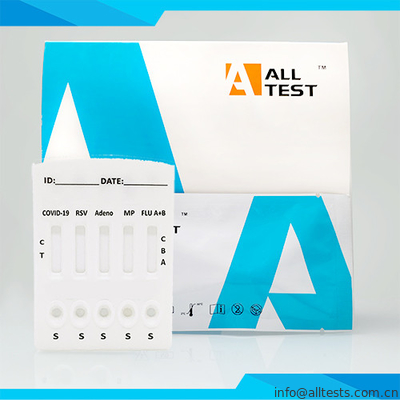 Good price COVID-19 / InfluenzaA + B / RSV / Adenovirus /M.pneumoniae Antijen Combo Hızlı Test CE İşaretli çevrimiçi